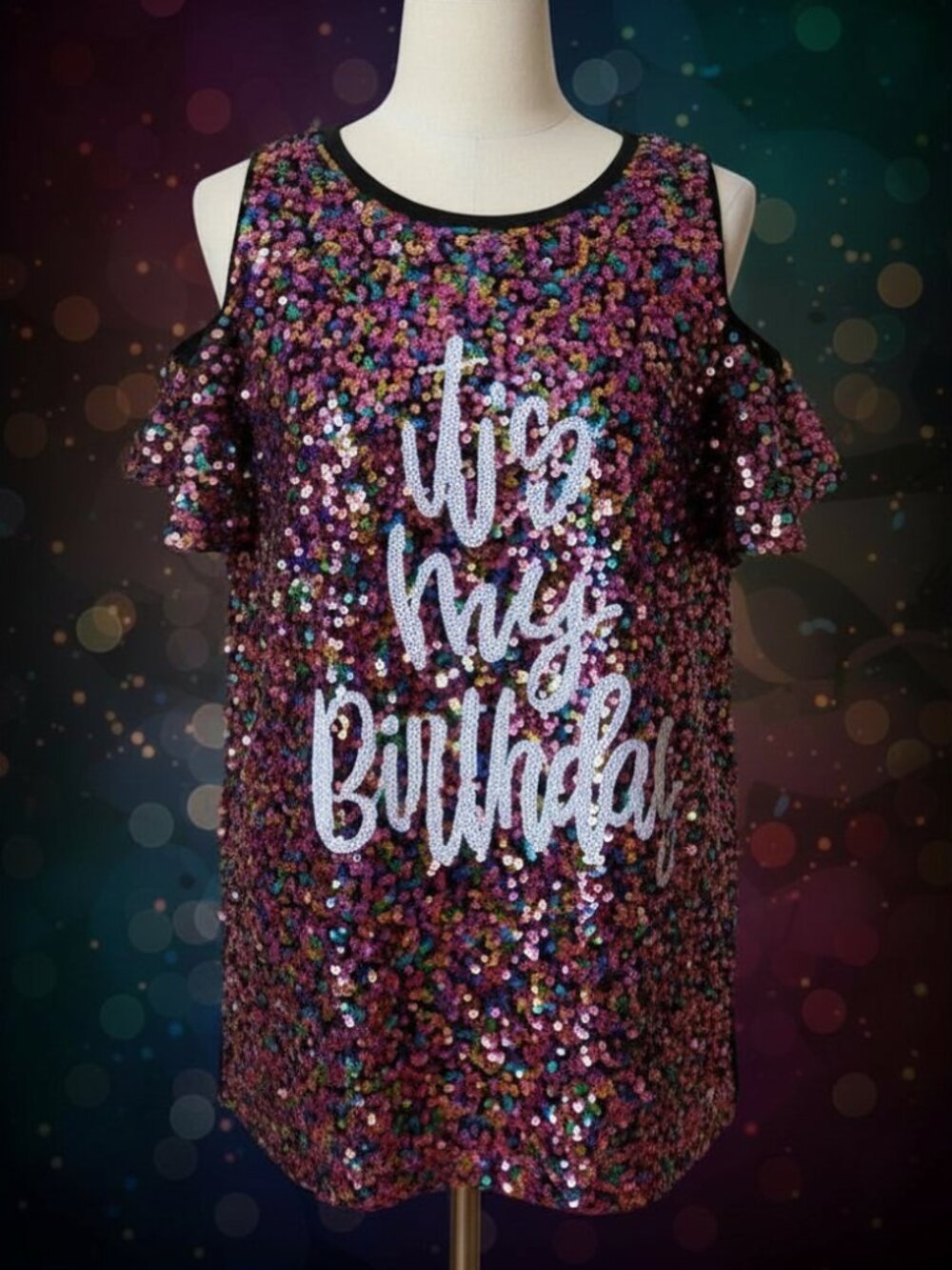 Sequin “It’s My Birthday” Party Dress 🎉